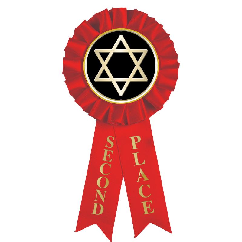 2ND PLACE MYLAR ROSETTES