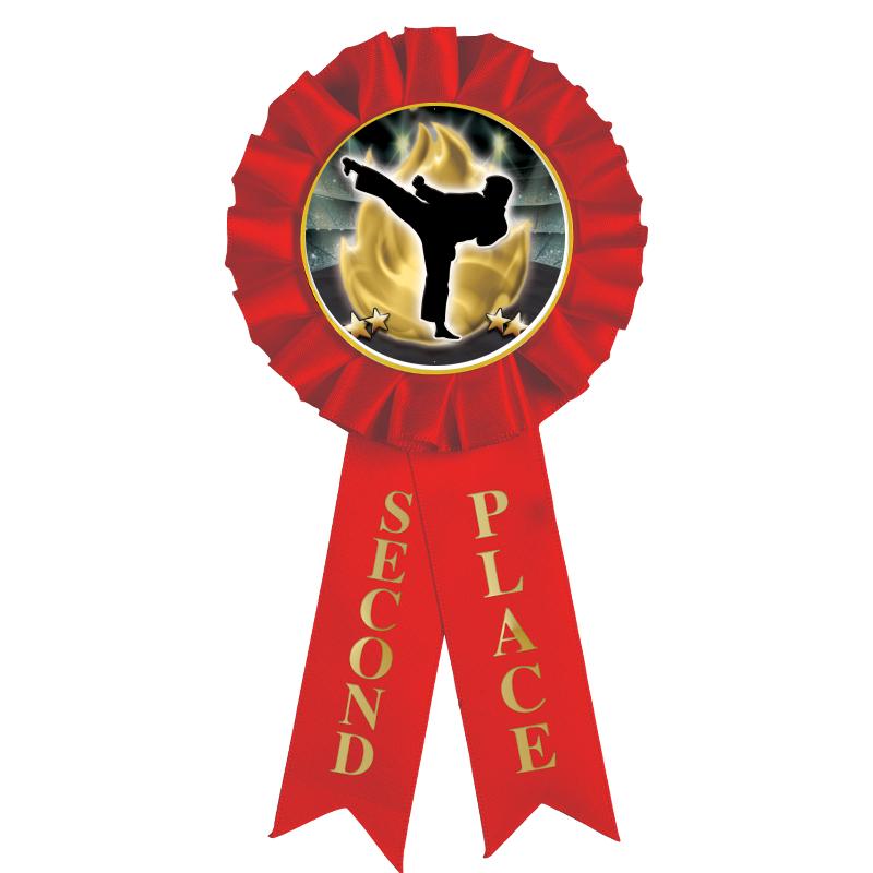 2ND PLACE MYLAR ROSETTES