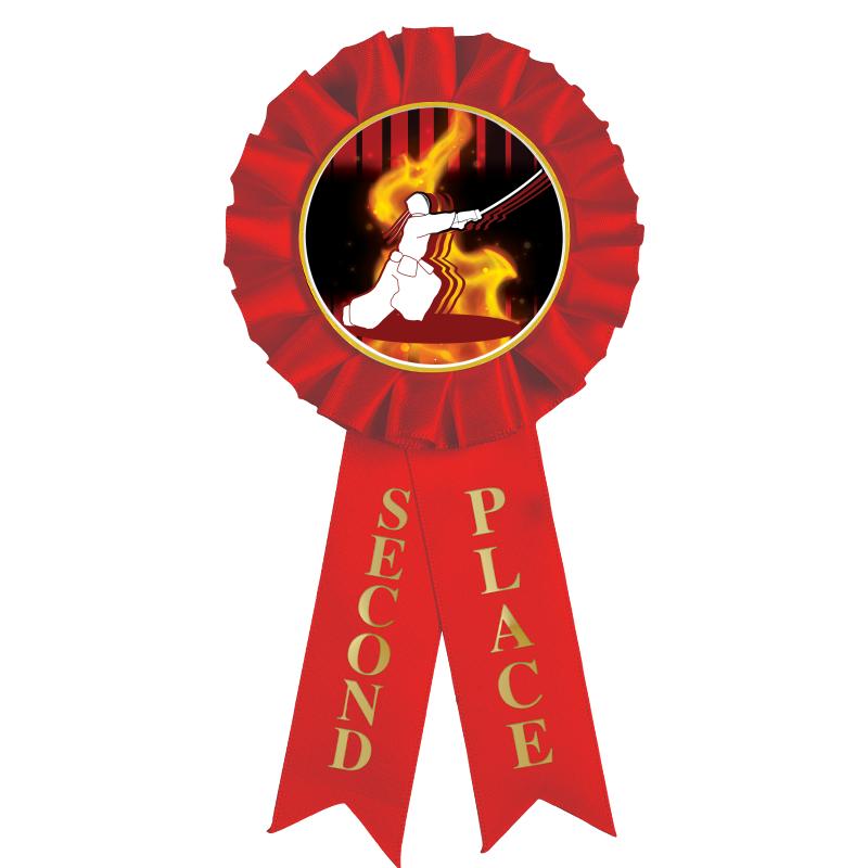 2ND PLACE MYLAR ROSETTES