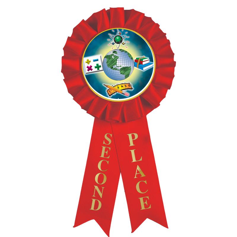 2ND PLACE MYLAR ROSETTES