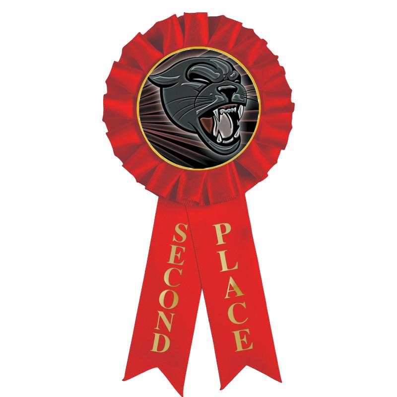 2ND PLACE MYLAR ROSETTES