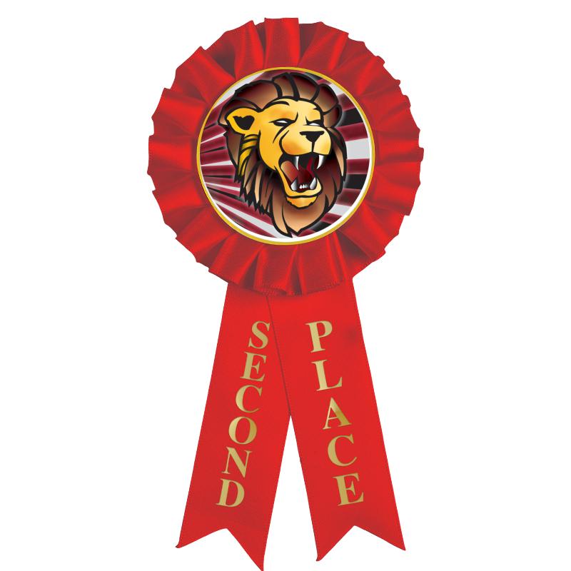 2ND PLACE MYLAR ROSETTES