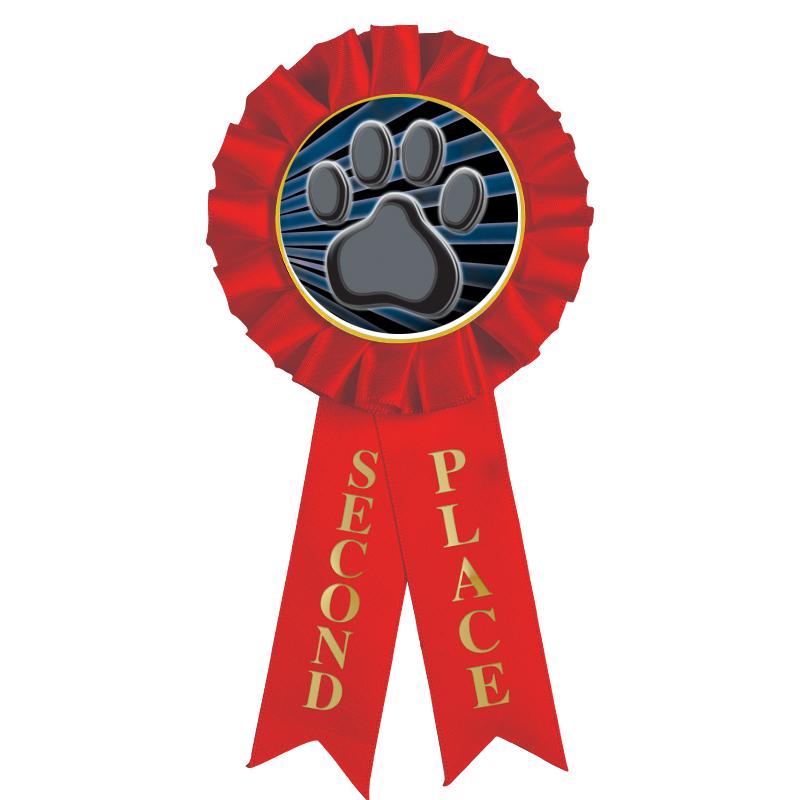 2ND PLACE MYLAR ROSETTES