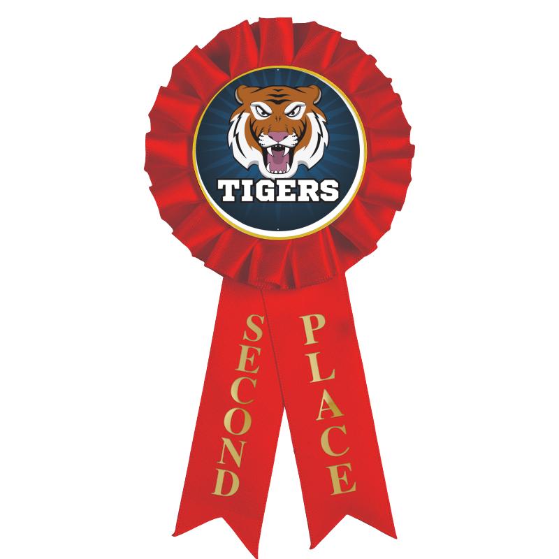 2ND PLACE MYLAR ROSETTES