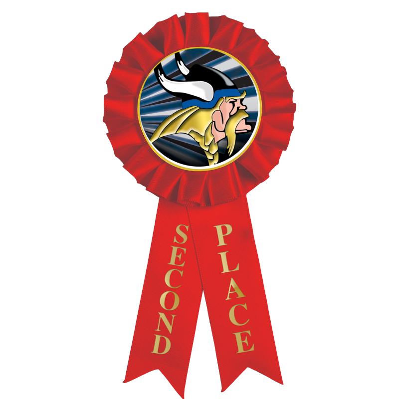 2ND PLACE MYLAR ROSETTES