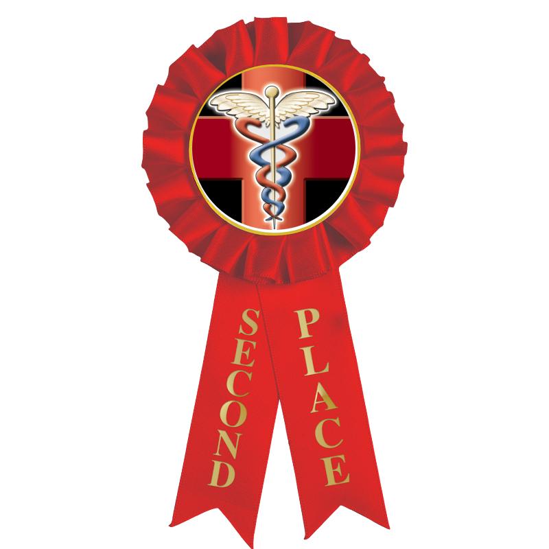 2ND PLACE MYLAR ROSETTES