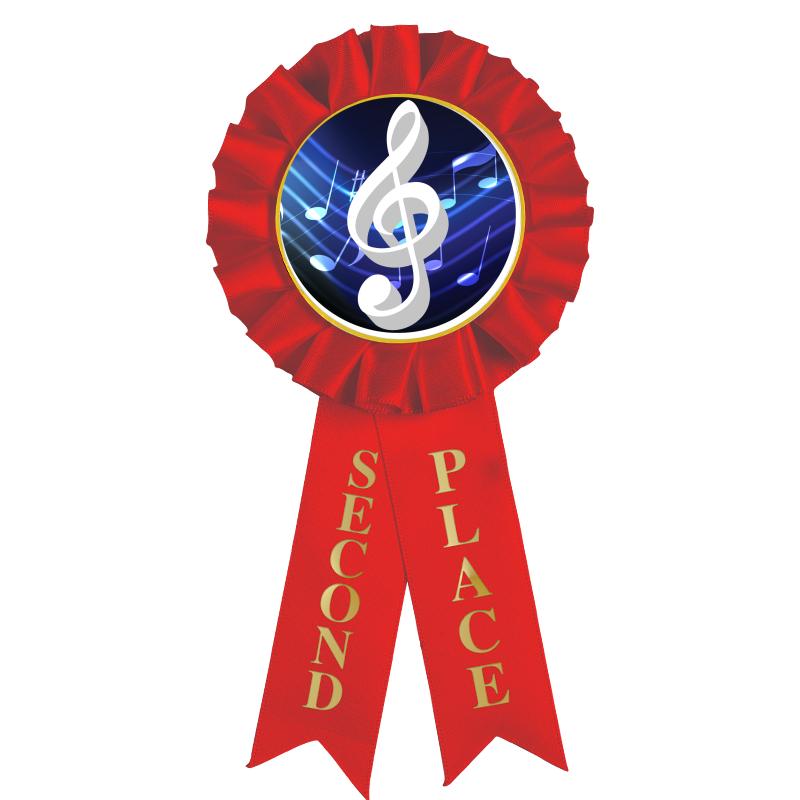 2ND PLACE MYLAR ROSETTES