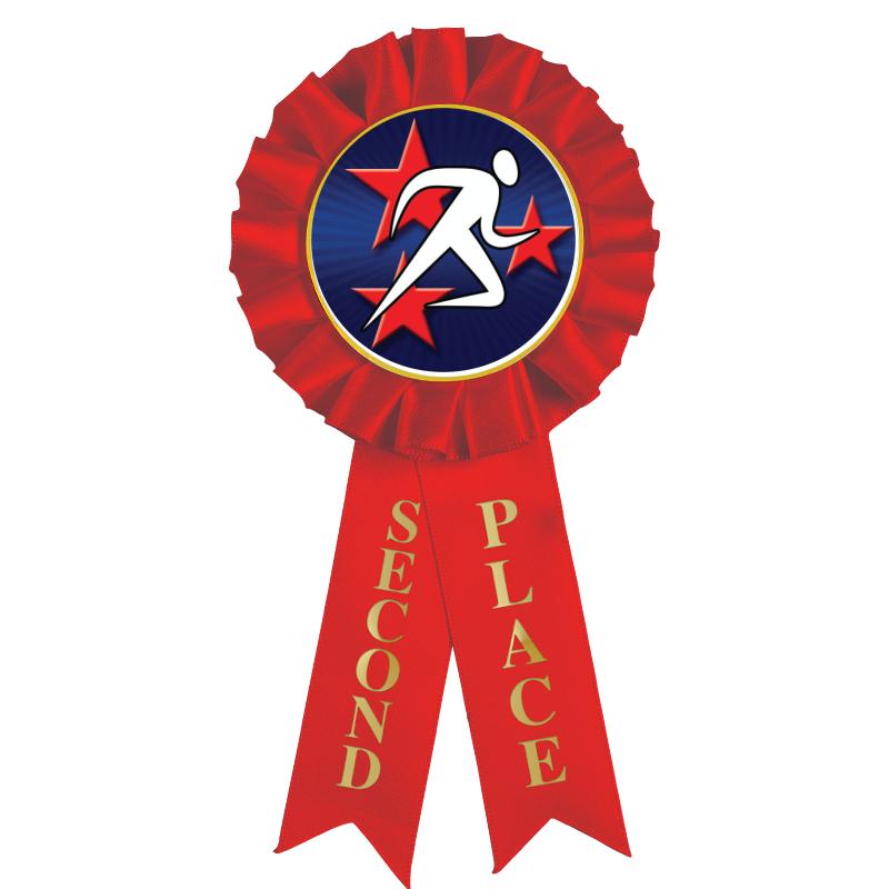 2ND PLACE MYLAR ROSETTES