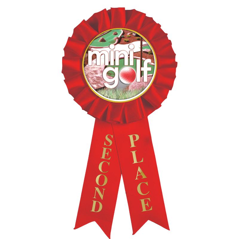 2ND PLACE MYLAR ROSETTES