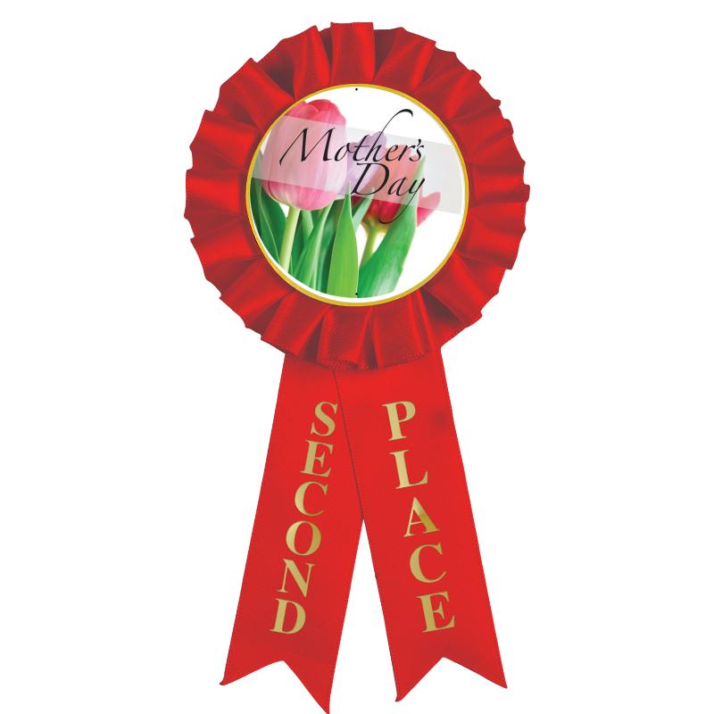 2ND PLACE MYLAR ROSETTES
