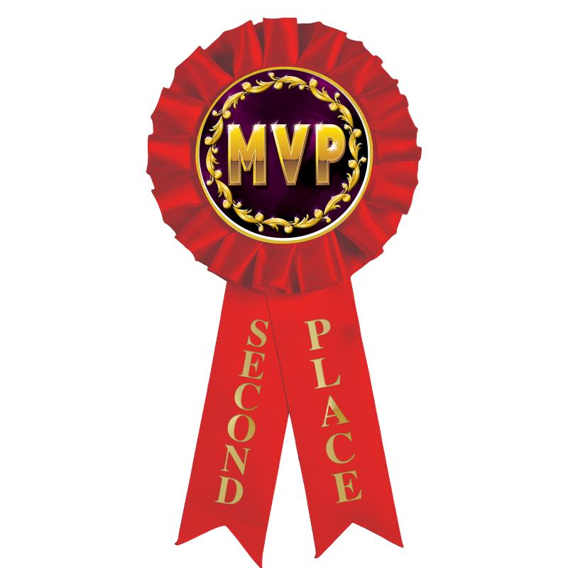2ND PLACE MYLAR ROSETTES