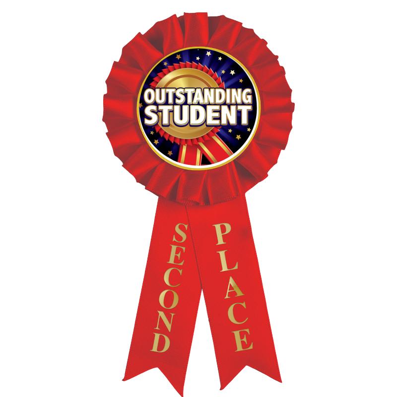 2ND PLACE MYLAR ROSETTES