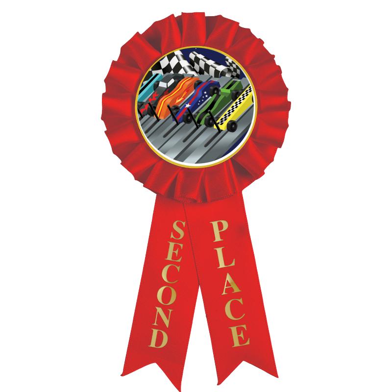 2ND PLACE MYLAR ROSETTES