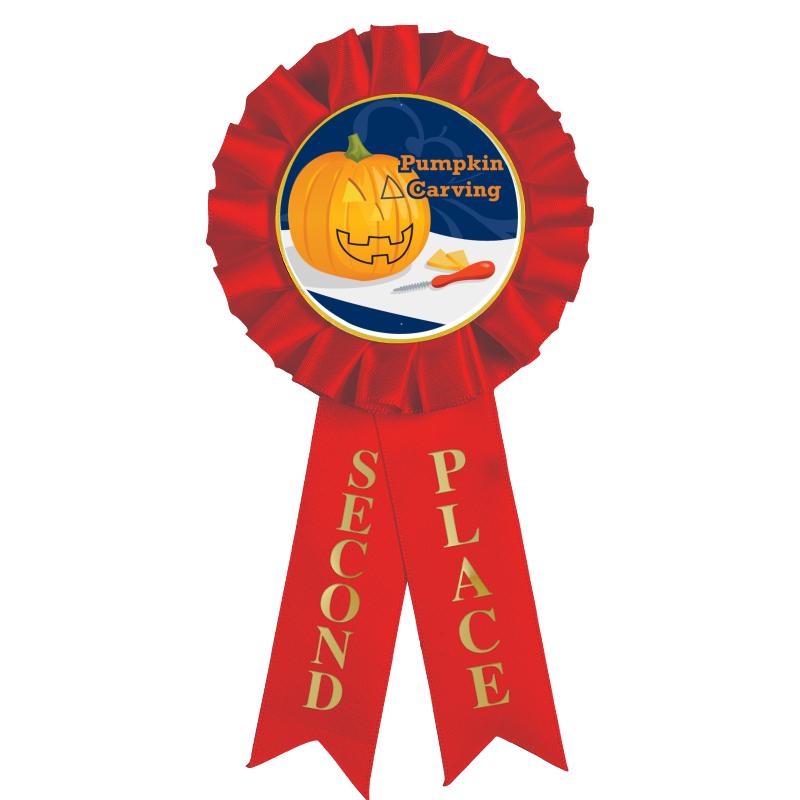 2ND PLACE MYLAR ROSETTES