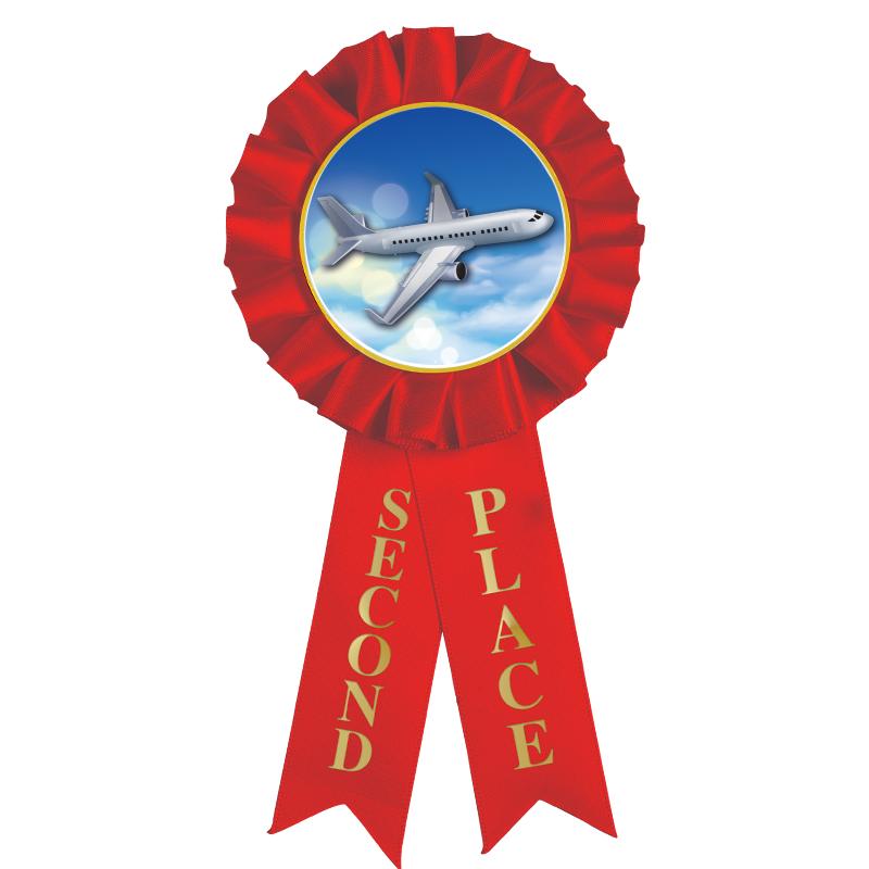 2ND PLACE MYLAR ROSETTES