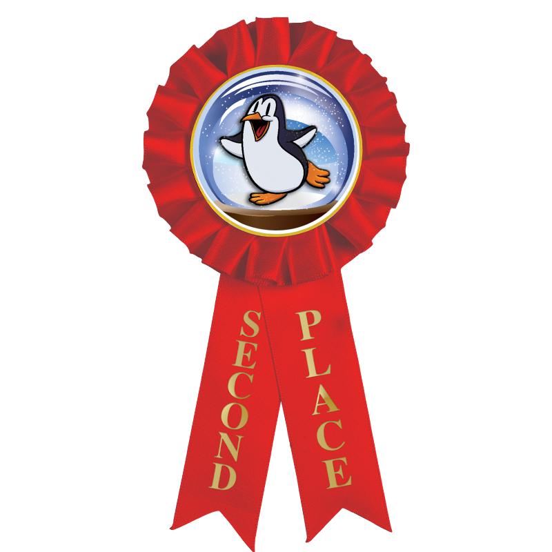 2ND PLACE MYLAR ROSETTES