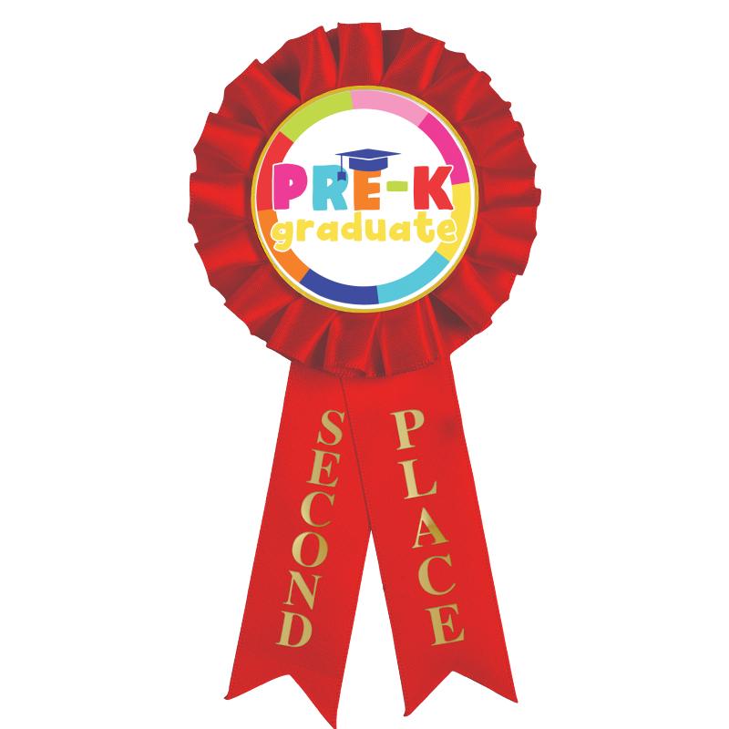2ND PLACE MYLAR ROSETTES