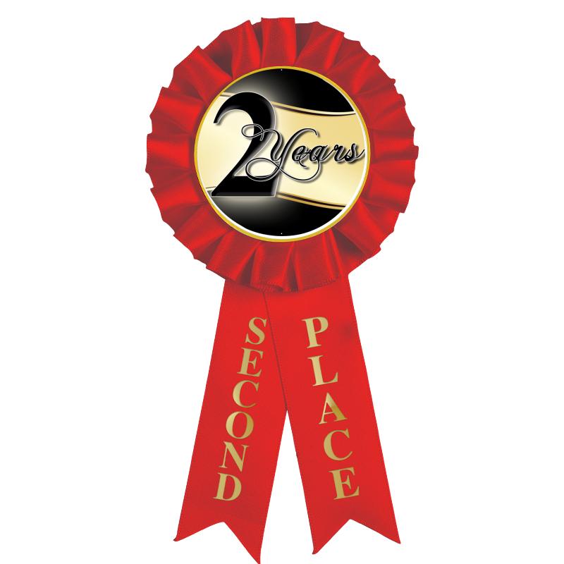 2ND PLACE MYLAR ROSETTES