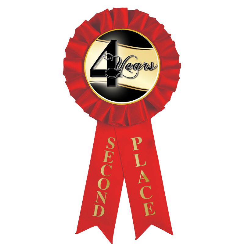 2ND PLACE MYLAR ROSETTES