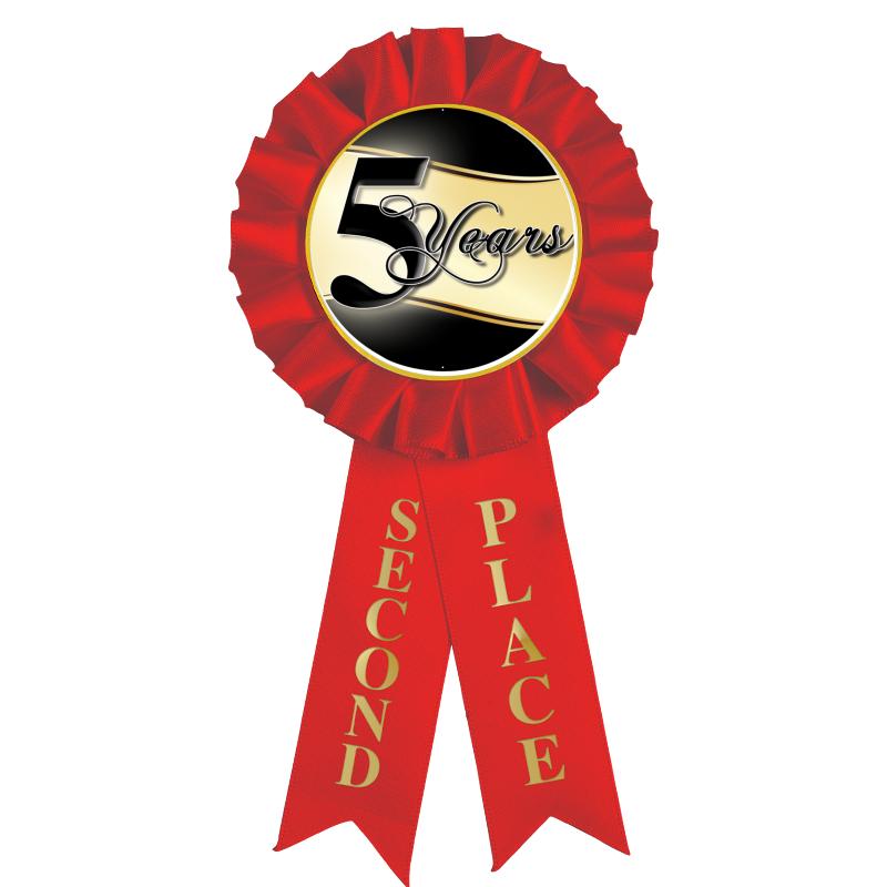 2ND PLACE MYLAR ROSETTES