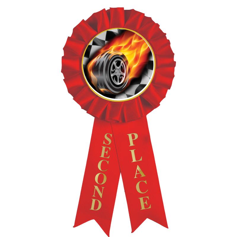 2ND PLACE MYLAR ROSETTES