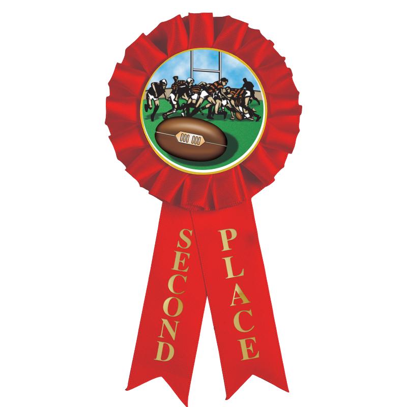 2ND PLACE MYLAR ROSETTES