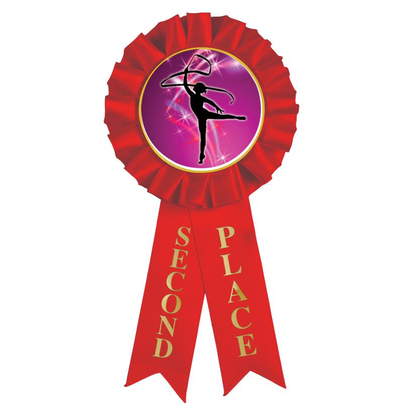 2ND PLACE MYLAR ROSETTES