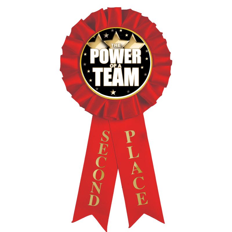 2ND PLACE MYLAR ROSETTES