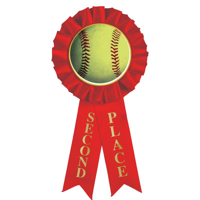 2ND PLACE MYLAR ROSETTES