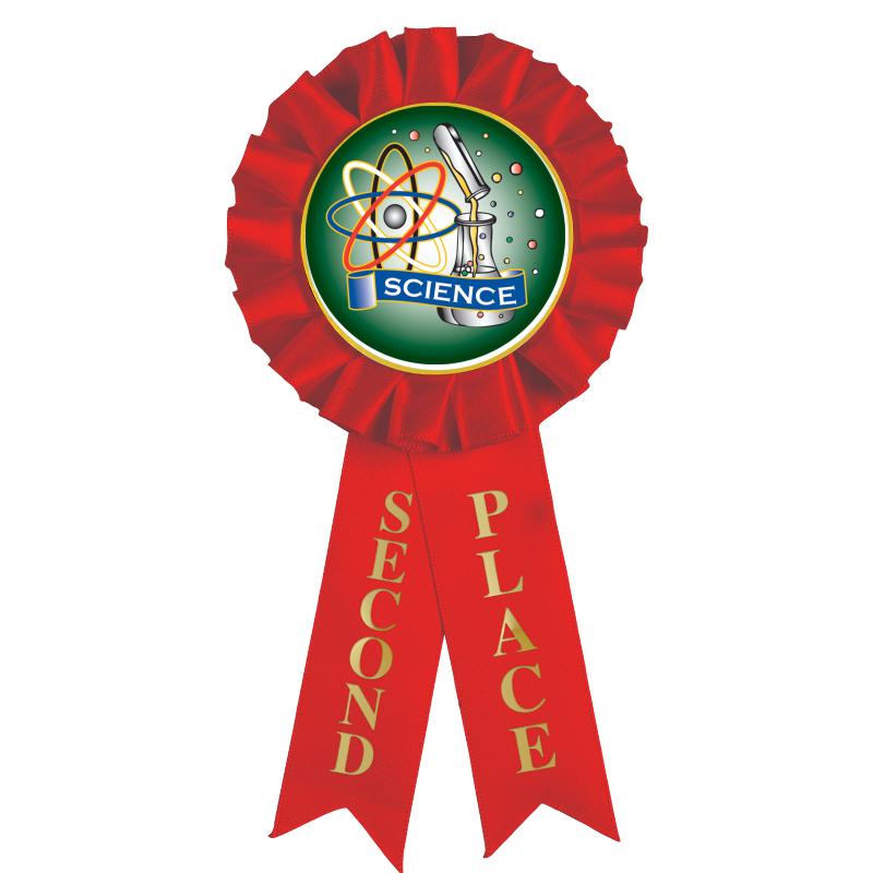 2ND PLACE MYLAR ROSETTES