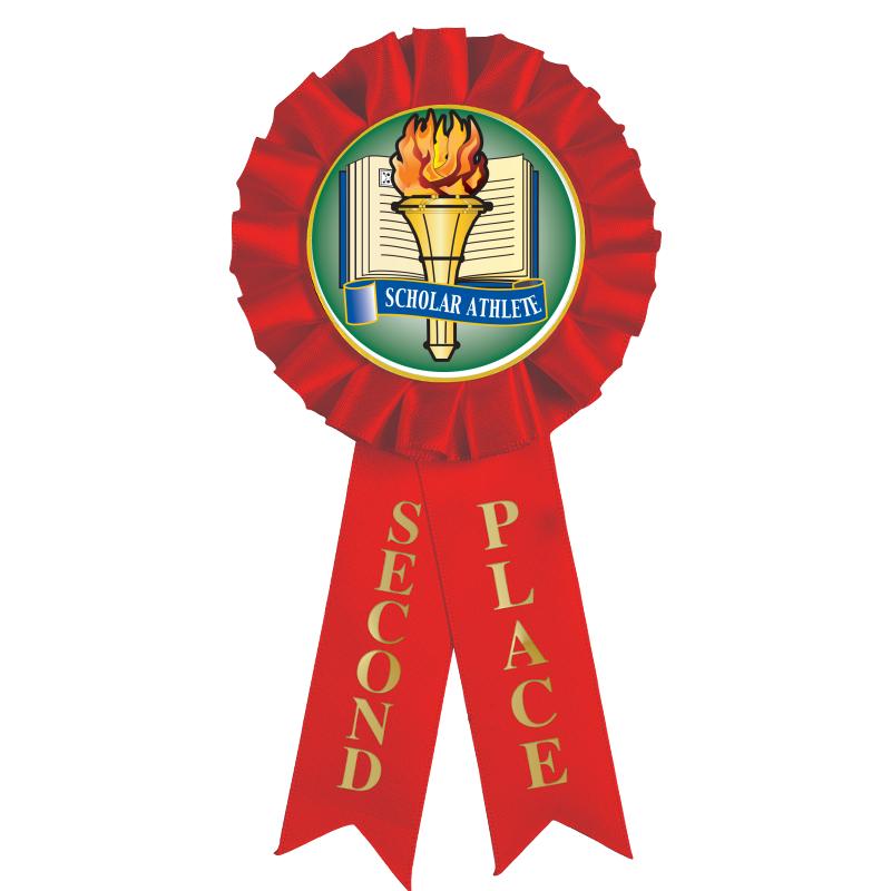 2ND PLACE MYLAR ROSETTES