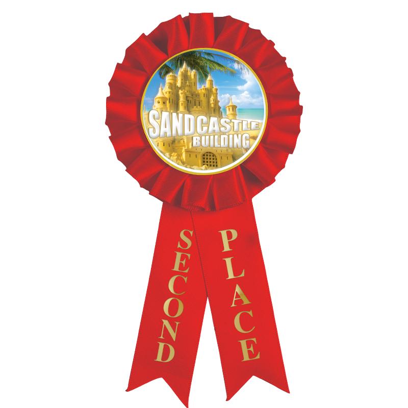 2ND PLACE MYLAR ROSETTES