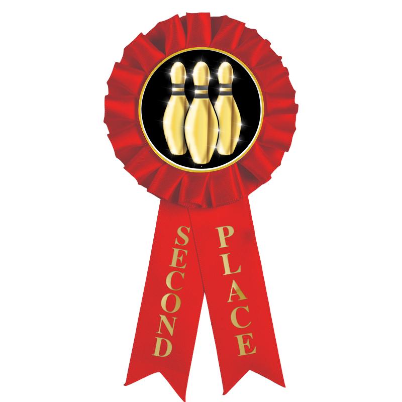 2ND PLACE MYLAR ROSETTES