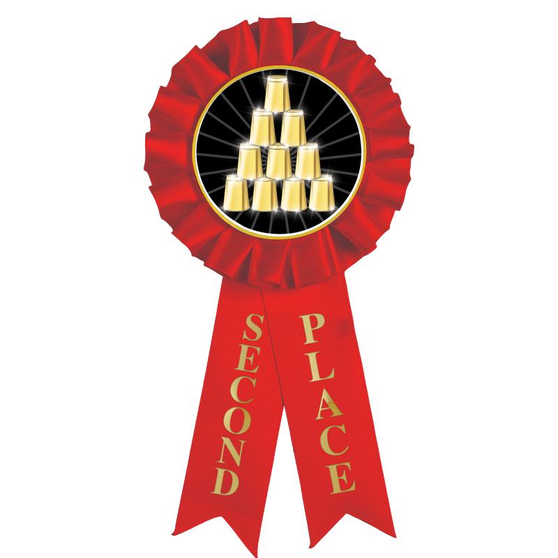 2ND PLACE MYLAR ROSETTES