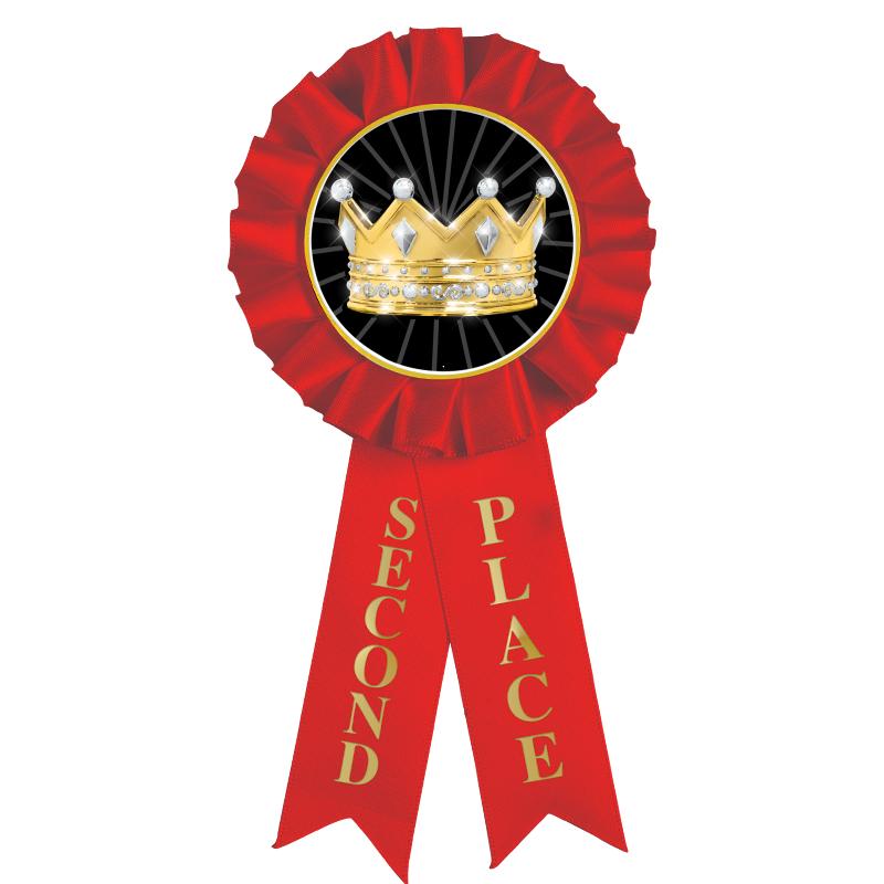 2ND PLACE MYLAR ROSETTES