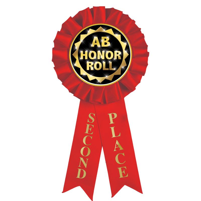 2ND PLACE MYLAR ROSETTES