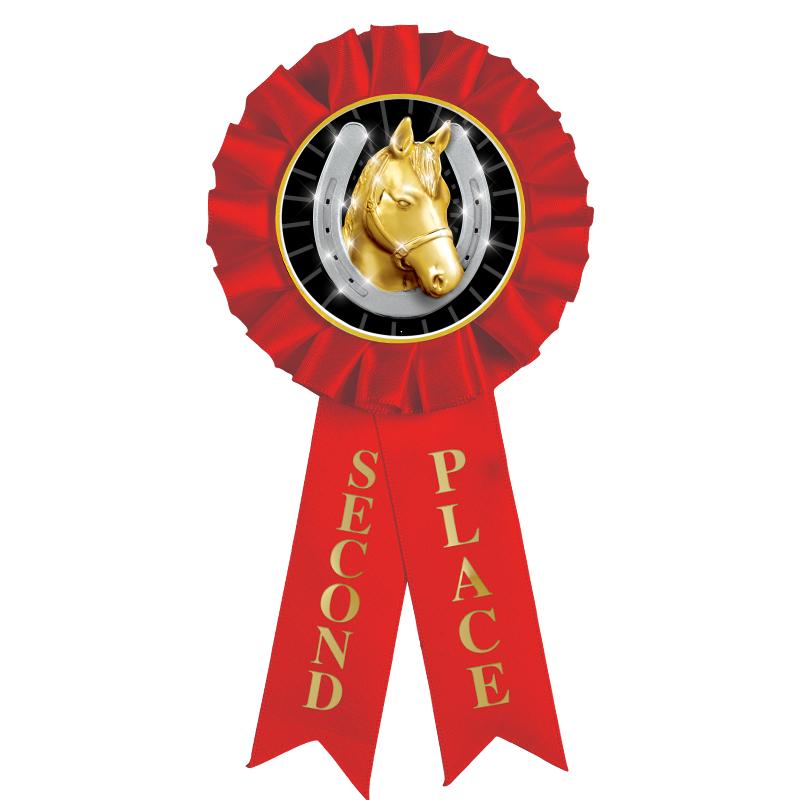 2ND PLACE MYLAR ROSETTES