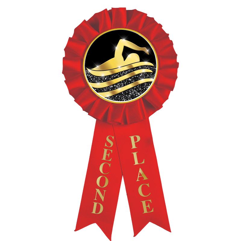 2ND PLACE MYLAR ROSETTES