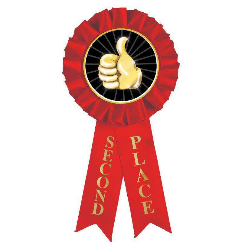 2ND PLACE MYLAR ROSETTES