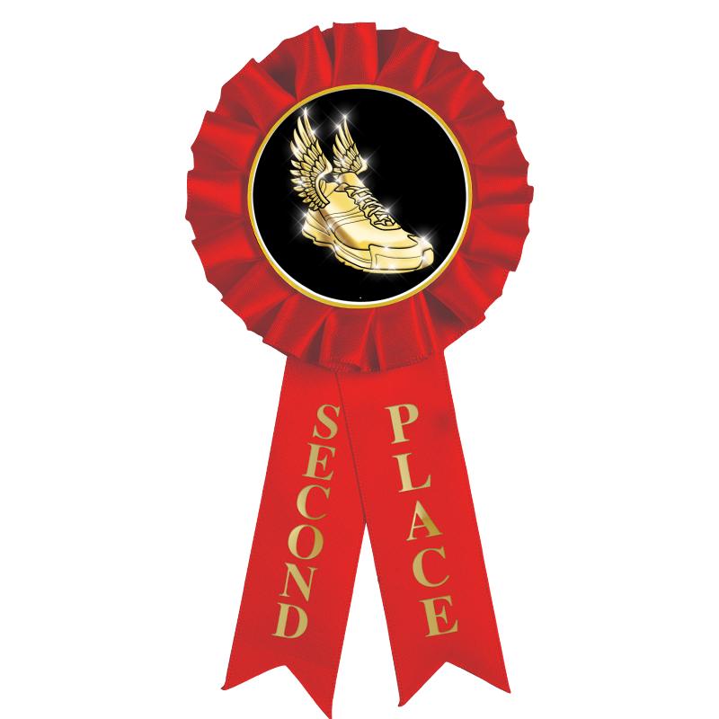 2ND PLACE MYLAR ROSETTES