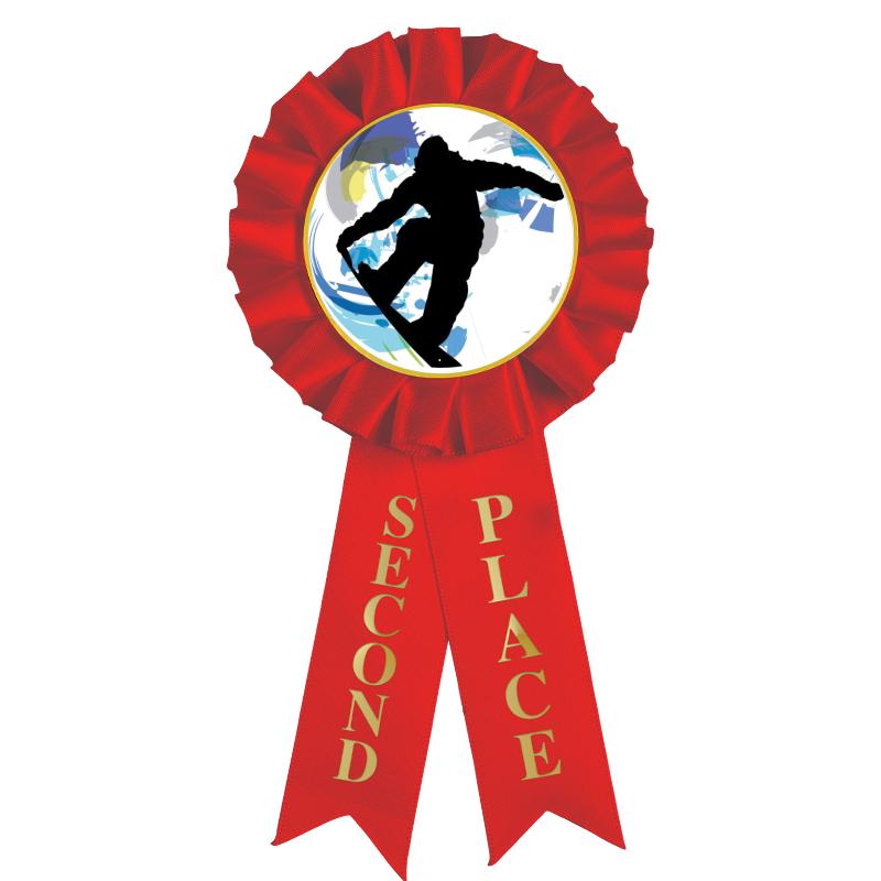 2ND PLACE MYLAR ROSETTES