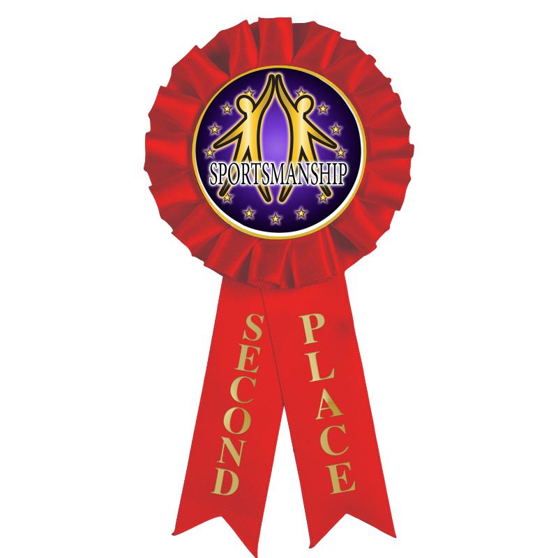 2ND PLACE MYLAR ROSETTES