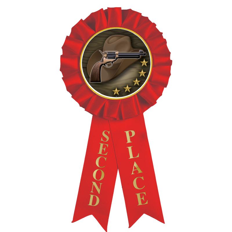 2ND PLACE MYLAR ROSETTES