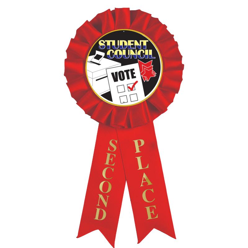 2ND PLACE MYLAR ROSETTES