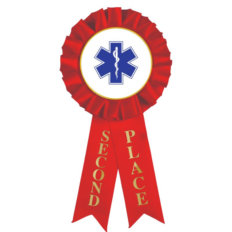 2ND PLACE MYLAR ROSETTES