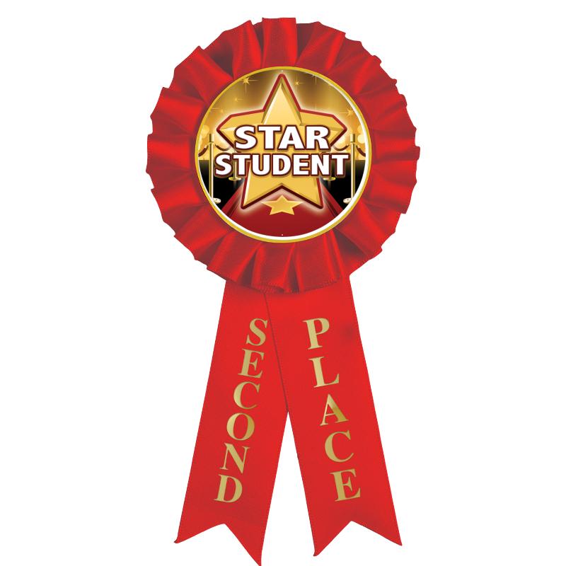 2ND PLACE MYLAR ROSETTES