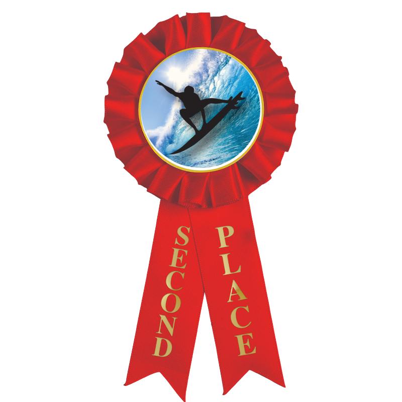 2ND PLACE MYLAR ROSETTES