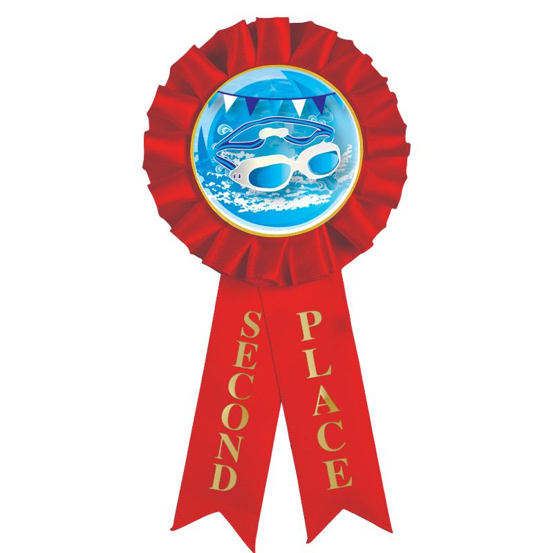 2ND PLACE MYLAR ROSETTES