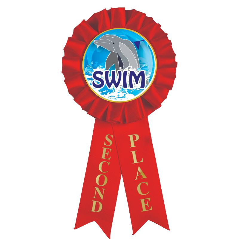 2ND PLACE MYLAR ROSETTES