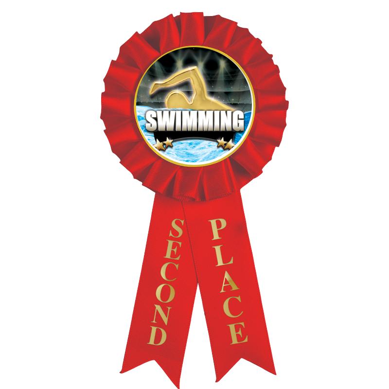 2ND PLACE MYLAR ROSETTES